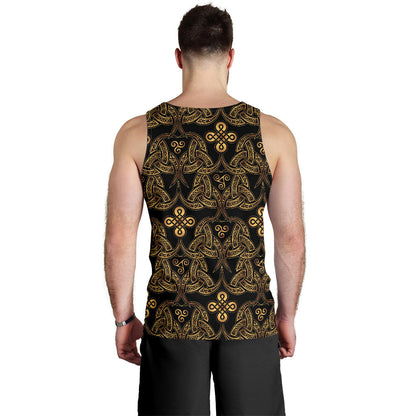 Celtic Knot Gold Design Men Tank Top