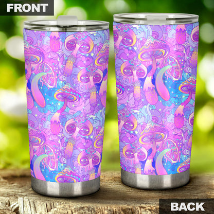 Psychedelic Trippy Mushroom Print Tumbler