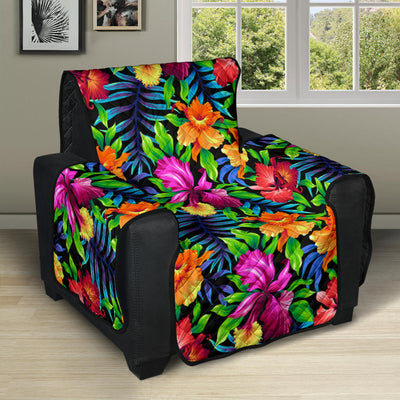 Tropical Folower Colorful Print Recliner Cover Protector