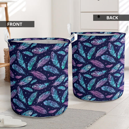 Feather Aztec Design Print Laundry Basket