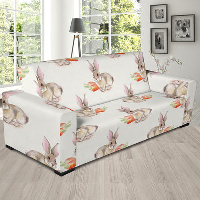 Rabbit Pattern Print Design 01 Sofa Slipcover