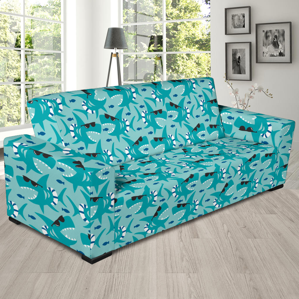Shark Cute Print Design LKS302 Sofa Slipcover