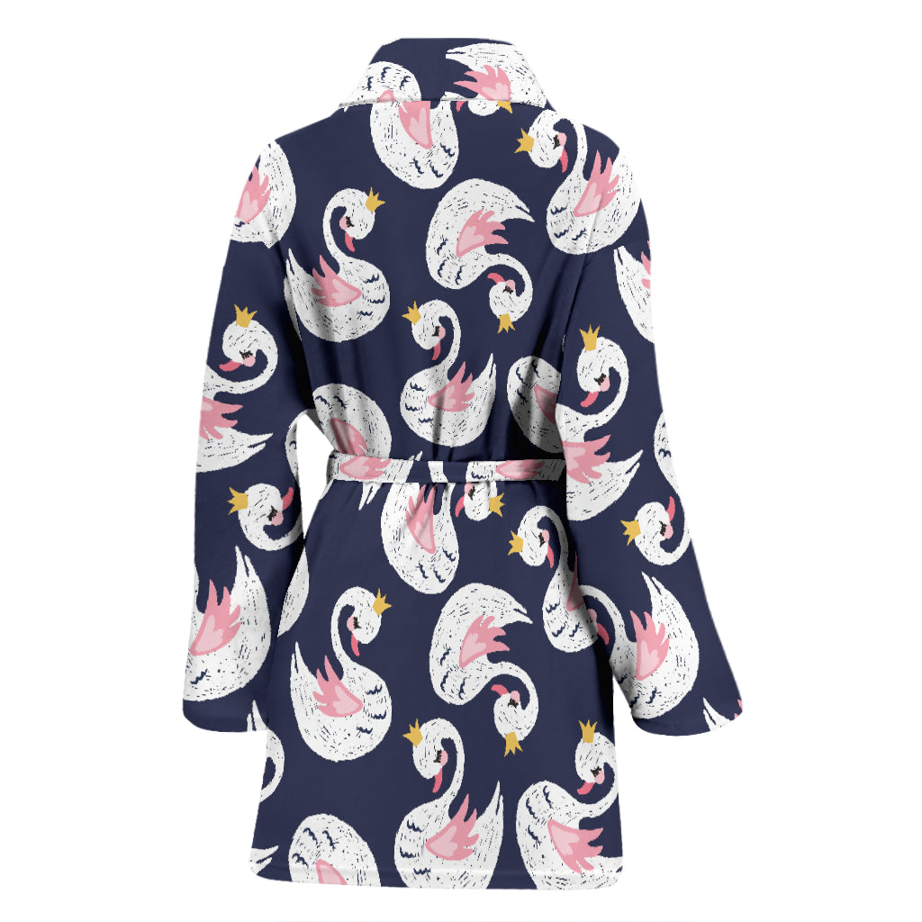 Swan Print Design LKS403 Women Bathrobe