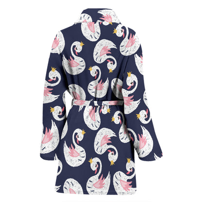 Swan Print Design LKS403 Women Bathrobe