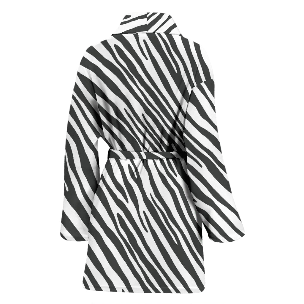 Zebra Classic Print Design LKS302 Women Bathrobe