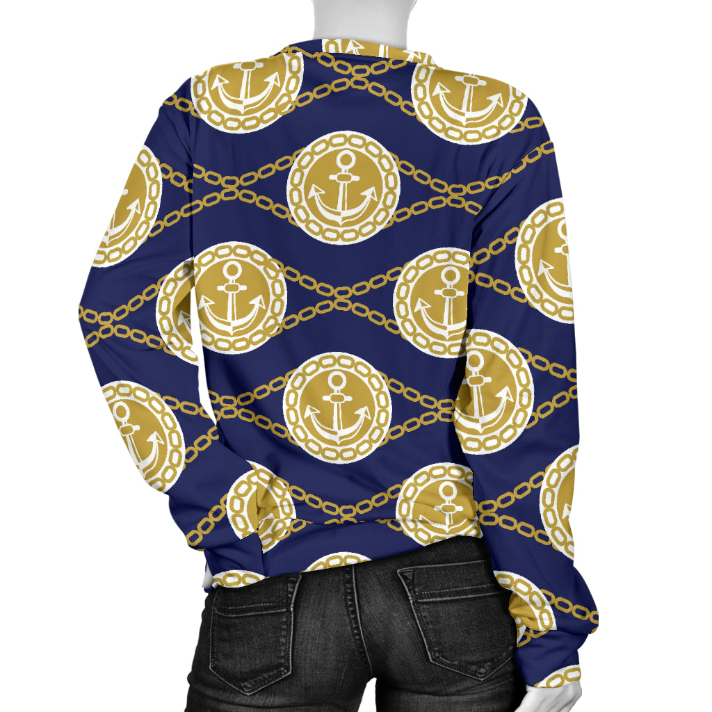 Anchor Luxury Pattern Women Long Sleeve Sweatshirt