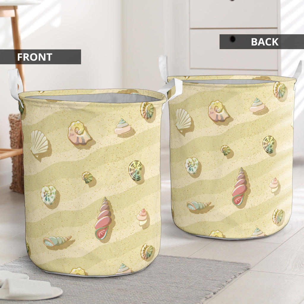 Beach with Seashell Theme Laundry Basket