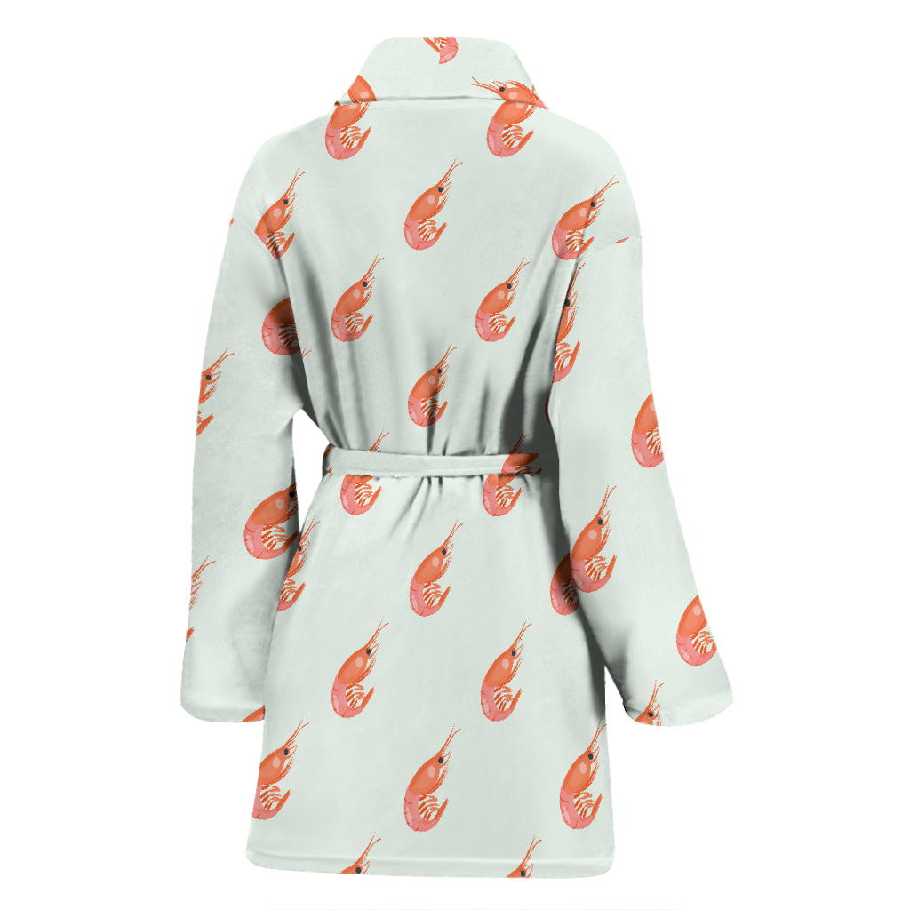 Shrimp Print Design LKS304 Women Bathrobe