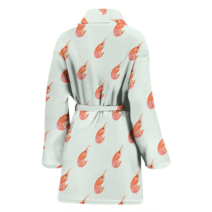 Shrimp Print Design LKS304 Women Bathrobe