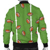 American Football on Field Themed Print Men Bomber Jacket