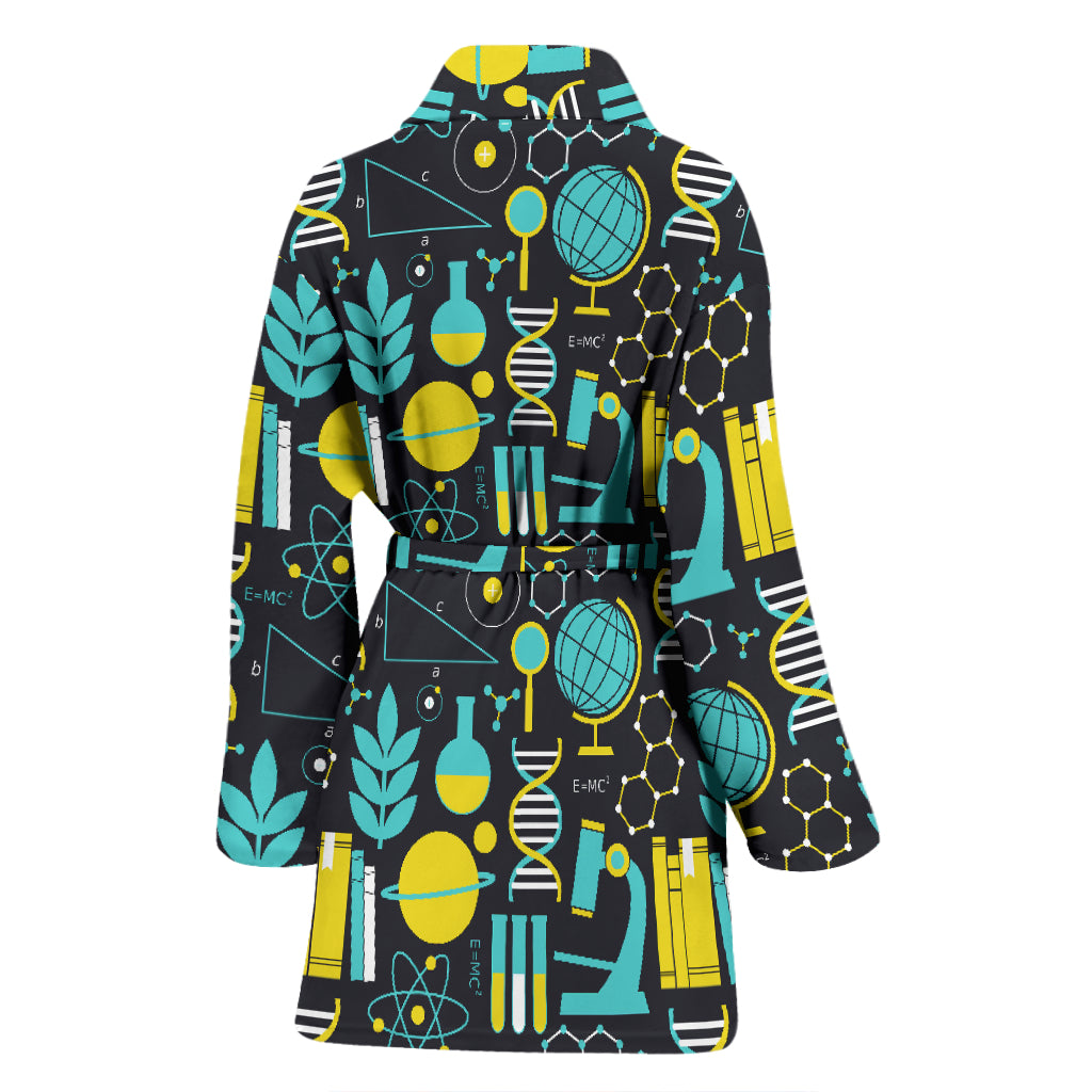Science Print Design LKS301 Women Bathrobe