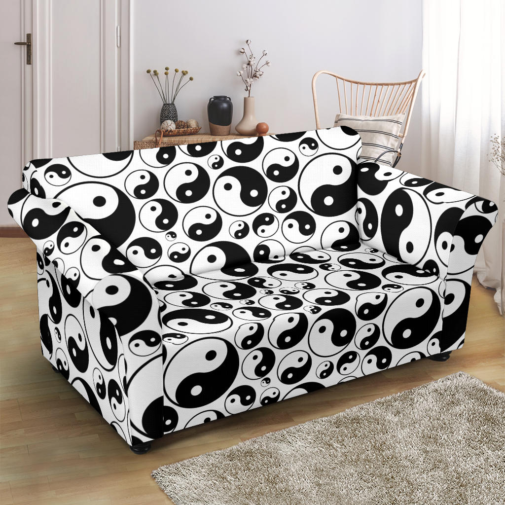Yin Yang Print Design LKS302 Loveseat Couch Slipcover
