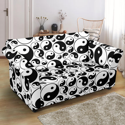 Yin Yang Print Design LKS302 Loveseat Couch Slipcover