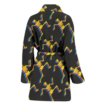 Skeleton Skeleton 3D Print Design LKS301 Women Bathrobe
