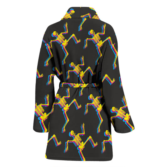 Skeleton Skeleton 3D Print Design LKS301 Women Bathrobe