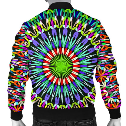Bohemian Colorful Style Print Men Bomber Jacket