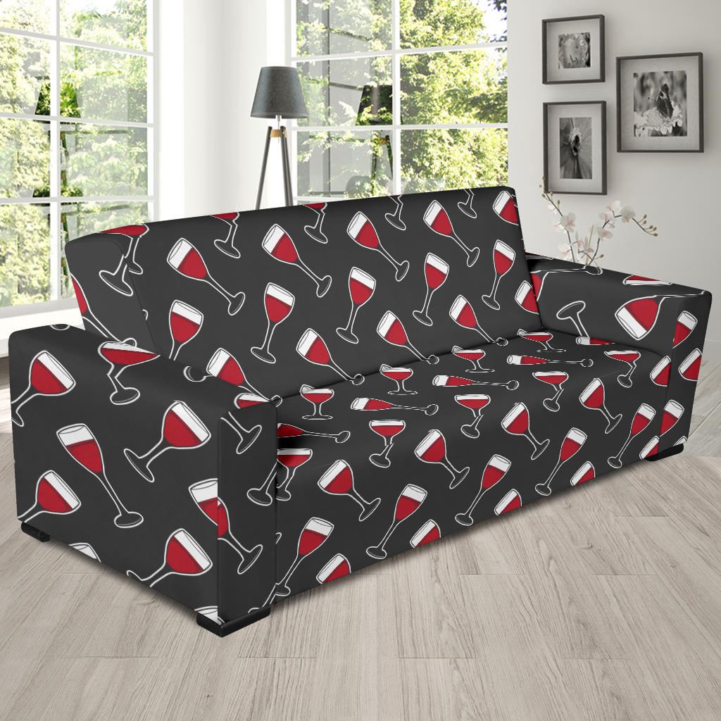 Wine Print Design LKS308 Sofa Slipcover