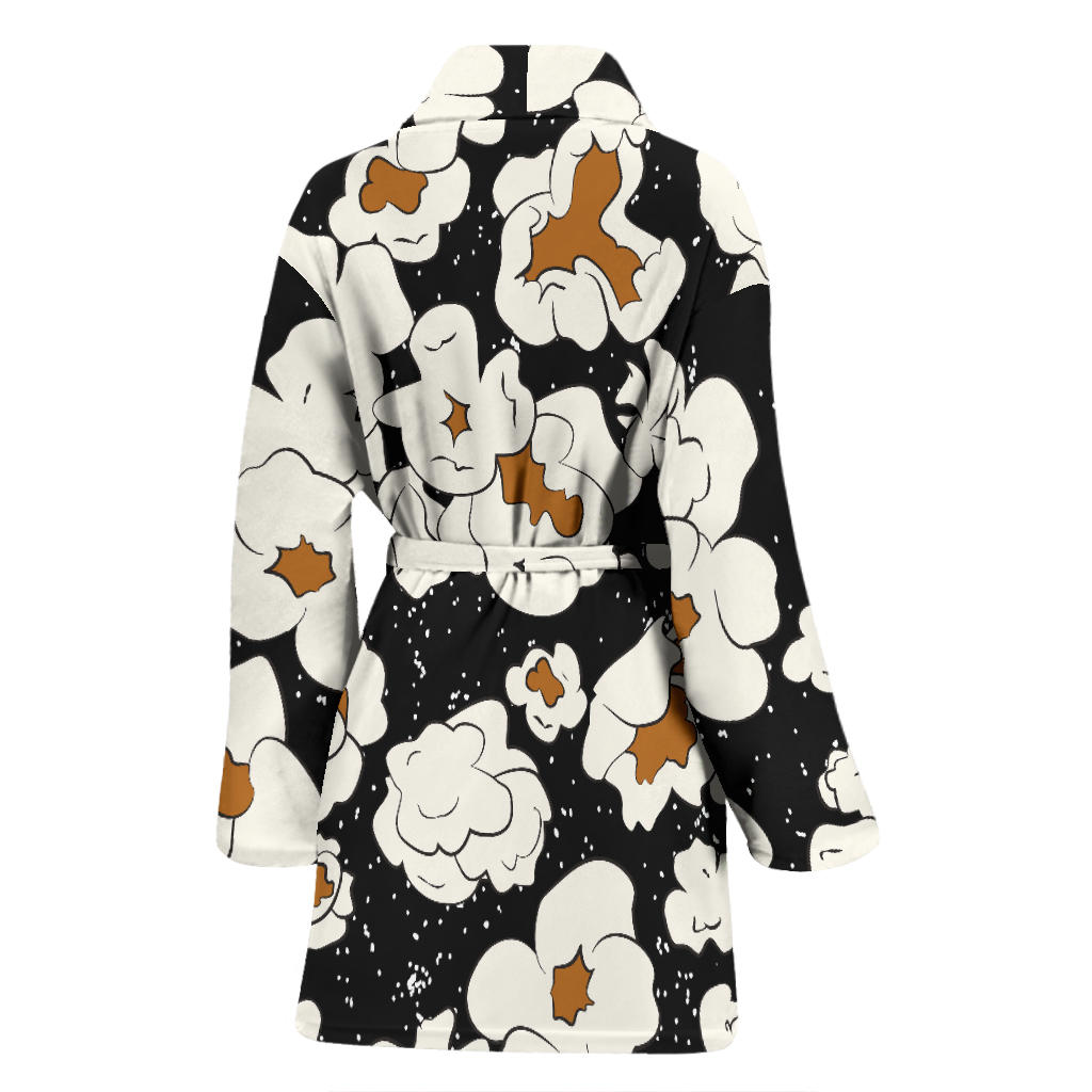 Popcorn Pattern Print Design A02 Women Bathrobe