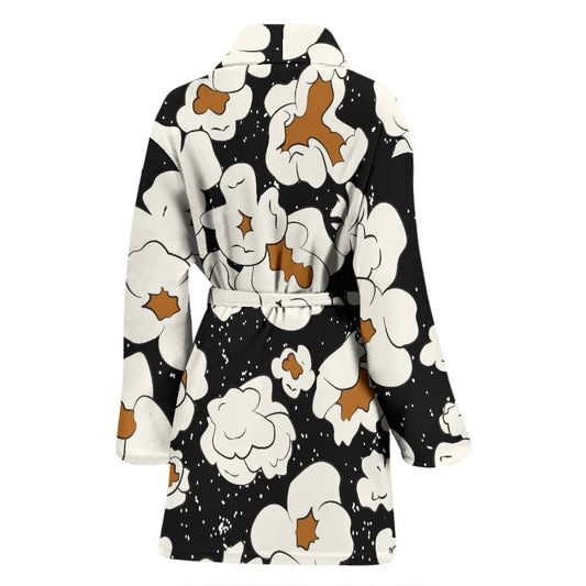 Popcorn Pattern Print Design A02 Women Bathrobe