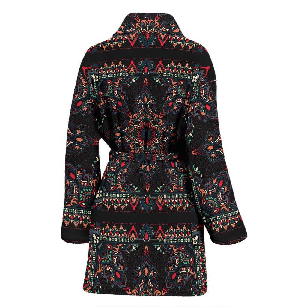Bandana Print Design LKS307 Women Bathrobe