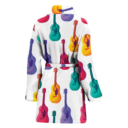 Acoustic Guitar Print Design LKS406 Women Bathrobe