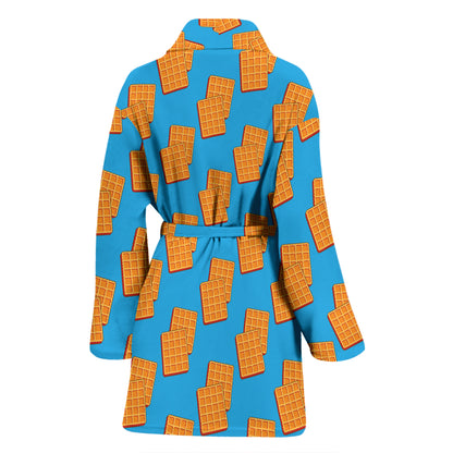 Waffle Print Design LKS304 Women Bathrobe