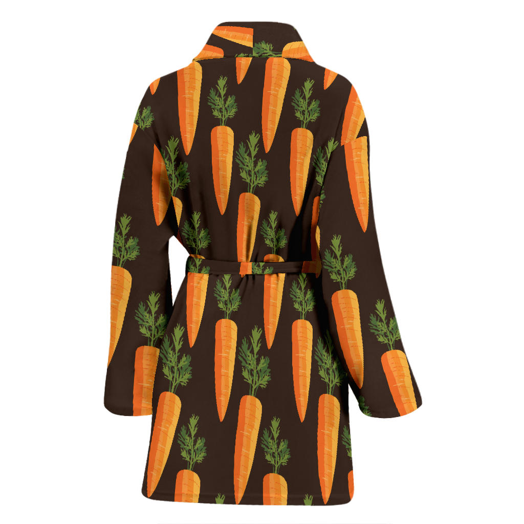 Carrot Pattern Print Design 06 Women Bathrobe