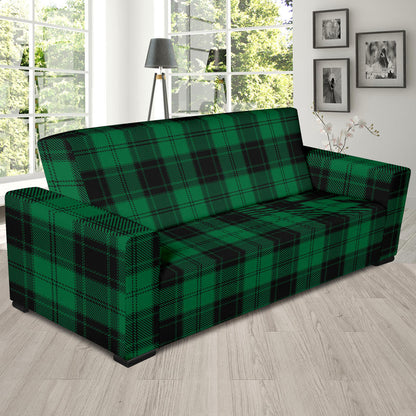 Tartan Green Print Design LKS302 Sofa Slipcover