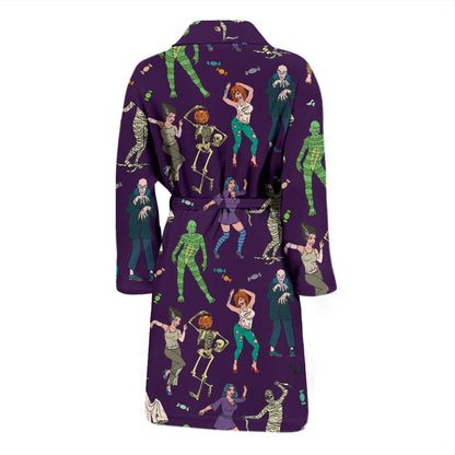 Creepy Zombie Print Design LKS302 Men Bathrobe