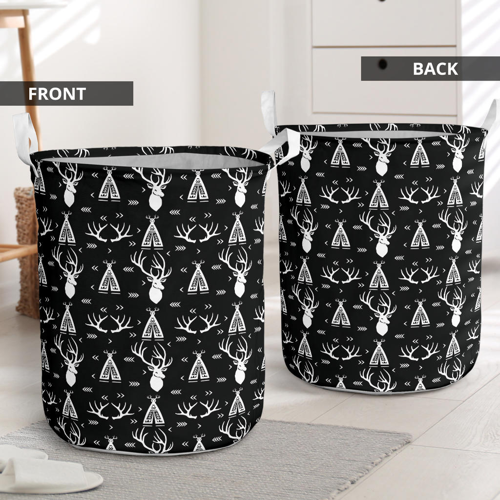 Deer Native Indian Print Pattern Laundry Basket