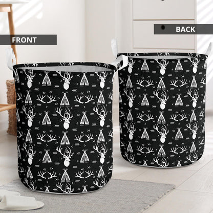 Deer Native Indian Print Pattern Laundry Basket