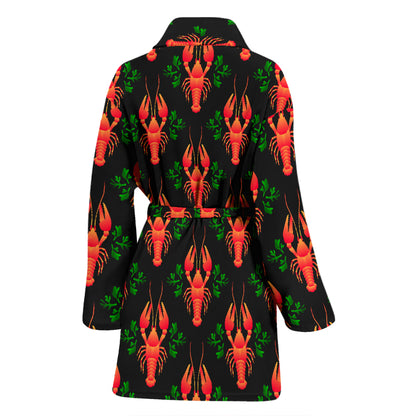 Lobster Print Design LKS403 Women Bathrobe