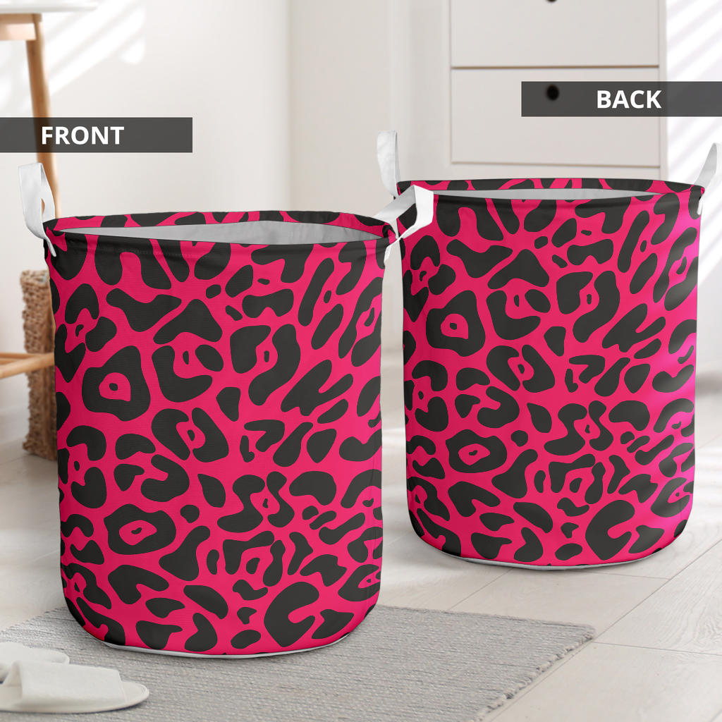Cheetah Pink Print Pattern Laundry Basket