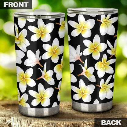 Yellow Plumeria Hawaiian Flowers Tumbler