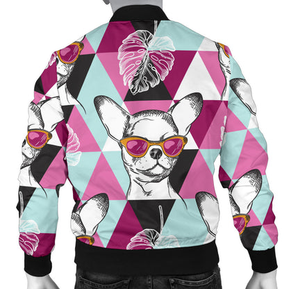 Chihuahua Cute Triangle Pattern Men Bomber Jacket
