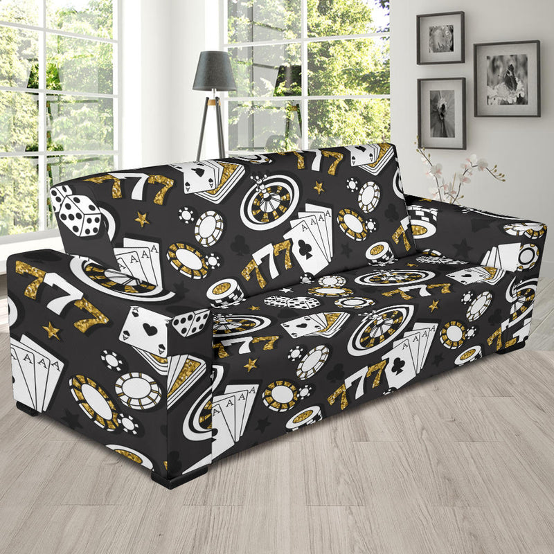 Casino Pattern Print Design 05 Sofa Slipcover