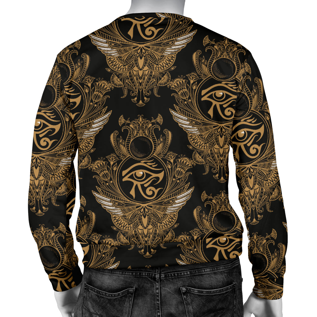 Eye of Horus Mandala Style Men Long Sleeve Sweatshirt