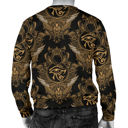 Eye of Horus Mandala Style Men Long Sleeve Sweatshirt