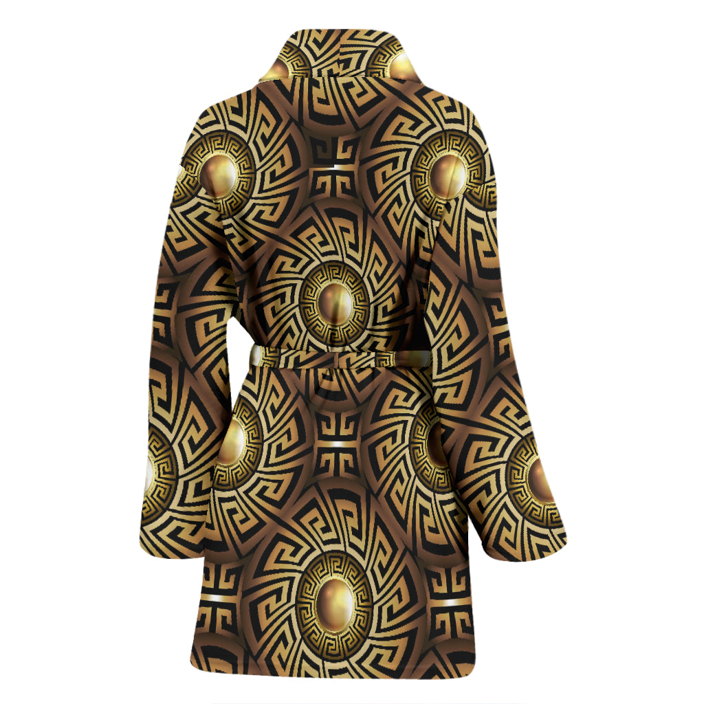 Ancient Greek Print Design LKS3012 Women Bathrobe