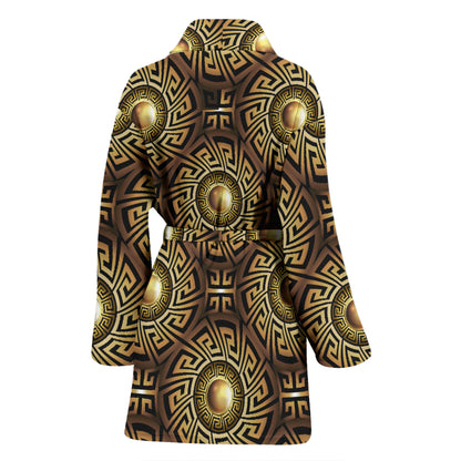 Ancient Greek Print Design LKS3012 Women Bathrobe