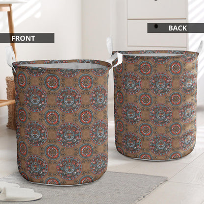Calendar Aztec Design Print Pattern Laundry Basket