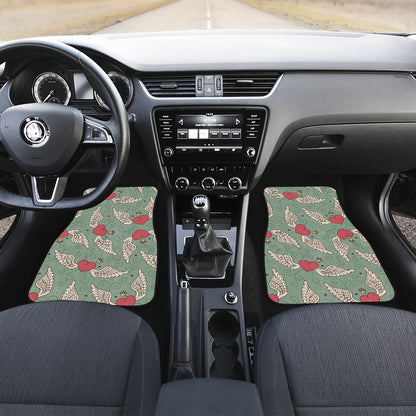 Angel Wings Heart Design Themed Print Car Floor Mats Front Back
