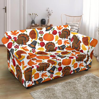 Thanksgiving Print Design LKS304 Loveseat Couch Slipcover