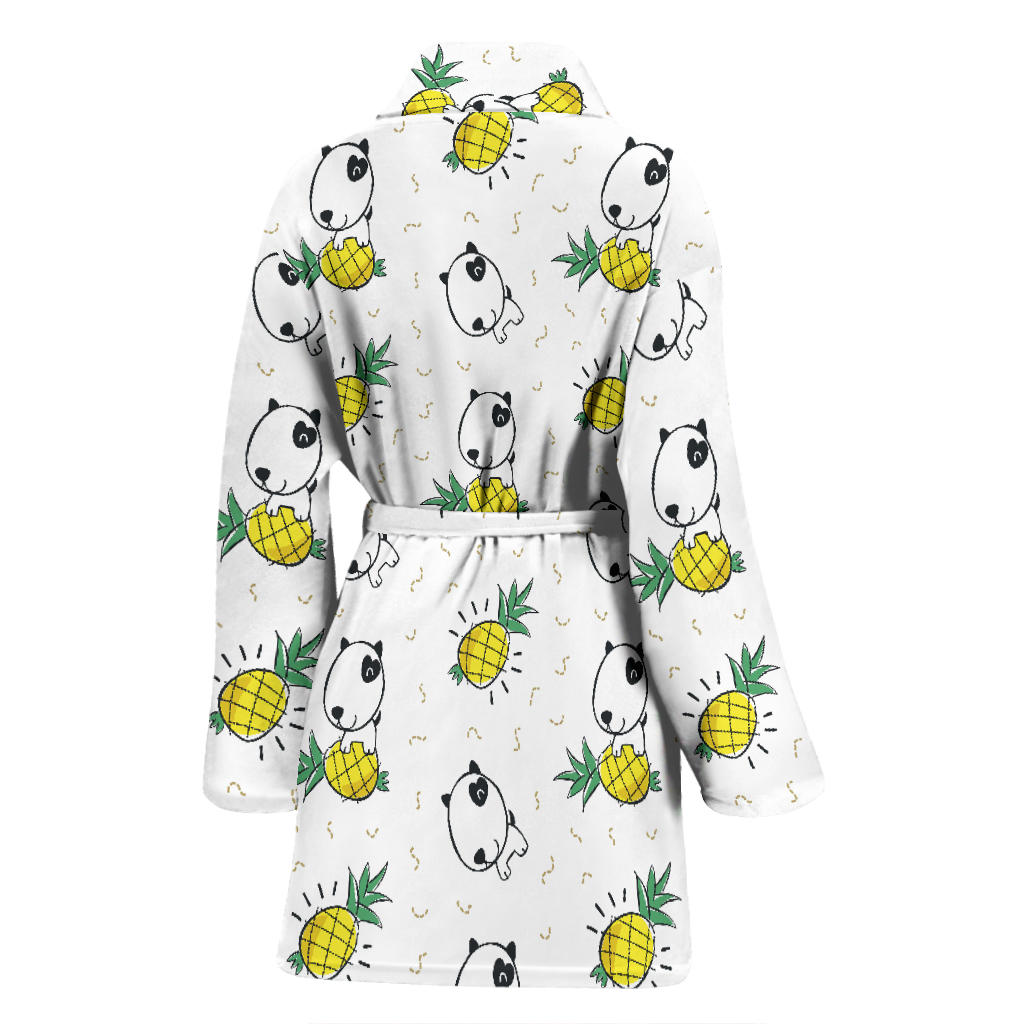 Bull Terriers Pattern Print Design 05 Women Bathrobe