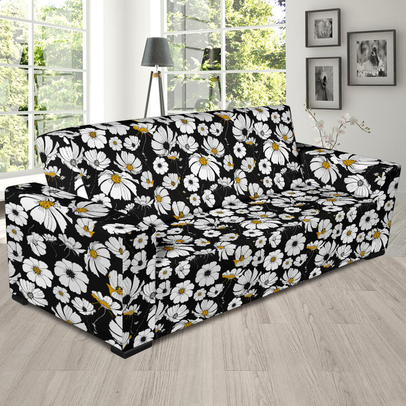 Daisy Pattern Print Design 02 Sofa Slipcover