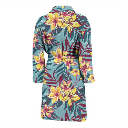 Summer Floral Print Design LKS304 Men Bathrobe