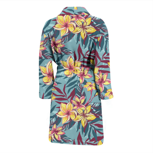 Summer Floral Print Design LKS304 Men Bathrobe
