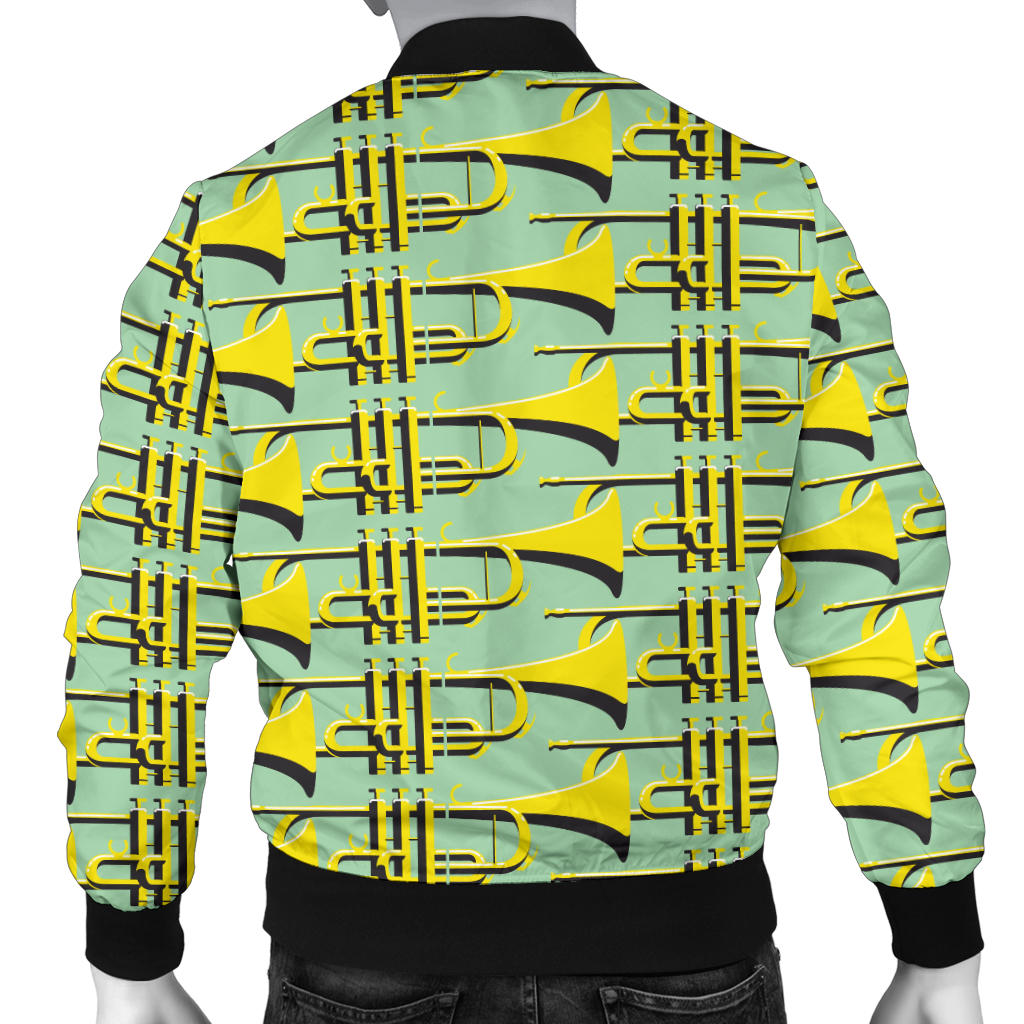 Trumpet Vintage Design Print Men Bomber Jacket