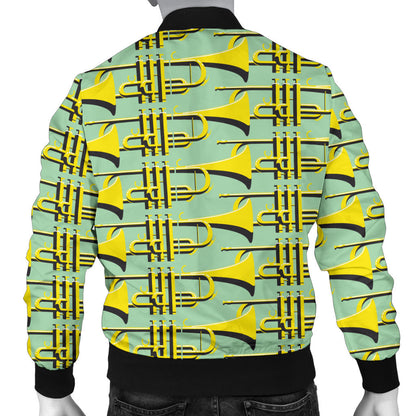Trumpet Vintage Design Print Men Bomber Jacket
