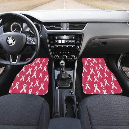 Breast Cancer Awareness Symbol Car Floor Mats Front Back